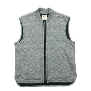 Champion Todd Snyder Vest Men Medium Gray Quilted Full Zip Sleeveless Jacket
